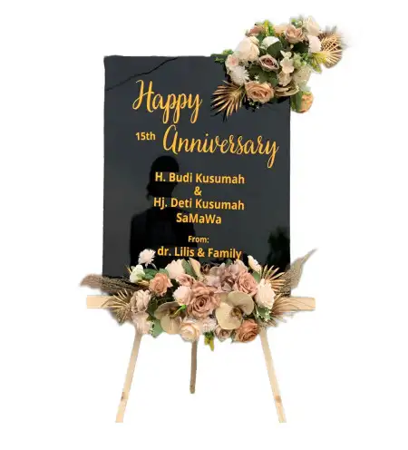 Papan Bunga Akrilik Haur Gading